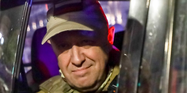 Photo of Prigozhin in a vehicle