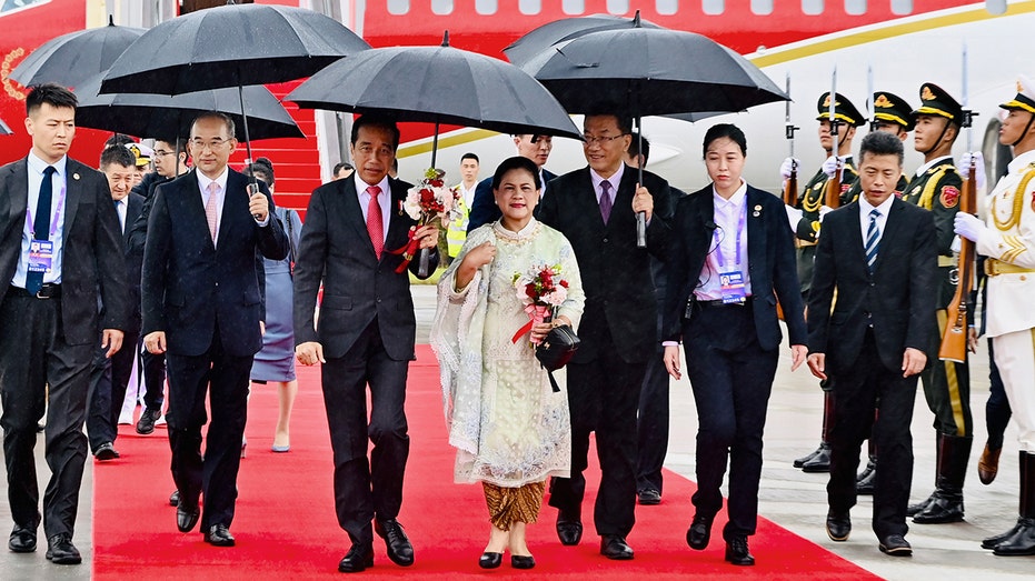 Indonesian President Joko Widodo arrives in China for meeting with Xi Jinping