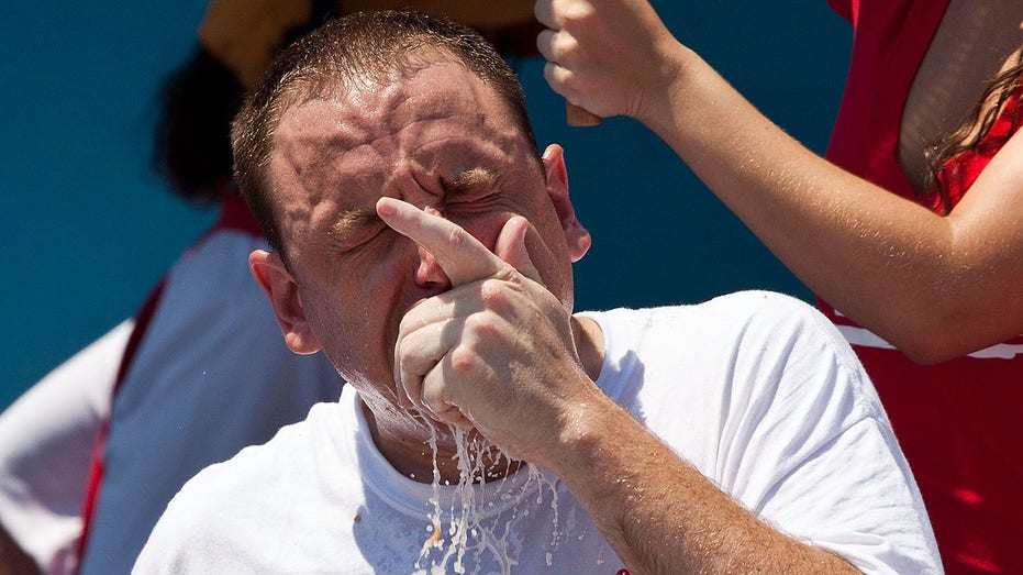 Joey Chestnut banned from 2024 Nathan’s hot dog eating contest over partnership with vegan wiener company