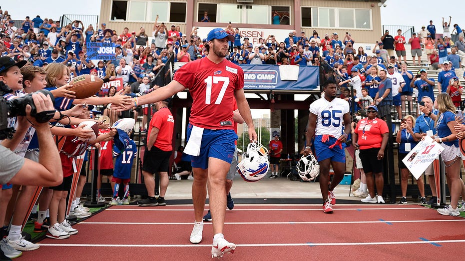 Josh Allen Holds Up Sweet Congratulatory Gift in House From Fan