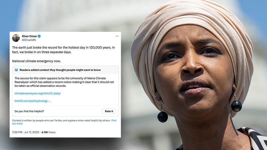 Ilhan Omar roasted for saying Earth broke heat record last set in 117,977 BC: ‘Making sh– up’