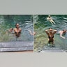Kim Kardashian posing in the water
