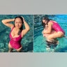 Salma Hayak swimming