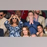 Tom Hiddleston watching the men's final at wimbledon