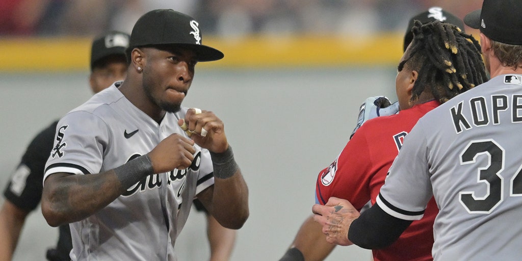 Framed Jose Ramirez vs Tim Anderson Fight Cleveland Guardians