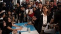 Sandra Torres, presidential candidate with the UNE party, votes in the run-off presidential election in Guatemala City, Sunday, Aug. 20, 2023.