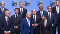 President Joe Biden chats with leaders of other alliance states on the first day of the 2023 NATO Summit on July 11, 2023, in Vilnius, Lithuania.