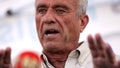 DES MOINES, IOWA - AUGUST 12: Democratic U.S. presidential candidate Robert F. Kennedy Jr. speaks to members of the press after he spoke at the Des Moines Register SoapBox during the Iowa State Fair on August 12, 2023 in Des Moines, Iowa. Republican and Democratic presidential hopefuls, including Florida Governor Ron DeSantis and former U.S. President Donald Trump, are visiting the fair to greet fairgoers prior to the state to hold its caucus in 2024.