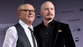 DUESSELDORF, GERMANY - NOVEMBER 27:  (L-R) Art Garfunkel and his son James attend the German Sustainability Award 2015 (Deutscher Nachhaltigkeitspreis) at Maritim Hotel on November 27, 2015 in Duesseldorf, Germany.  (Photo by Sascha Steinbach/Getty Images)