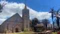 Maria Lanakila Catholic Church on Waine street is seen untouched in the aftermath of a wildfire in Lahaina, western Maui, Hawaii on August 11, 2023. A wildfire that left Lahaina in charred ruins has killed at least 55 people, authorities said on August 10, making it one of the deadliest disasters in the US state's history. Brushfires on Maui, fueled by high winds from Hurricane Dora passing to the south of Hawaii, broke out August 8 and rapidly engulfed Lahaina. (Photo by Paula RAMON / AFP)