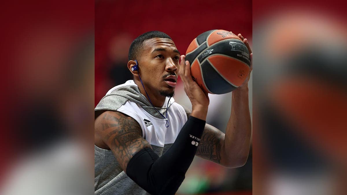 Former NBA player and current international basketball star Orlando Johnson is pictured at a 2016 game in Kazan, Russia