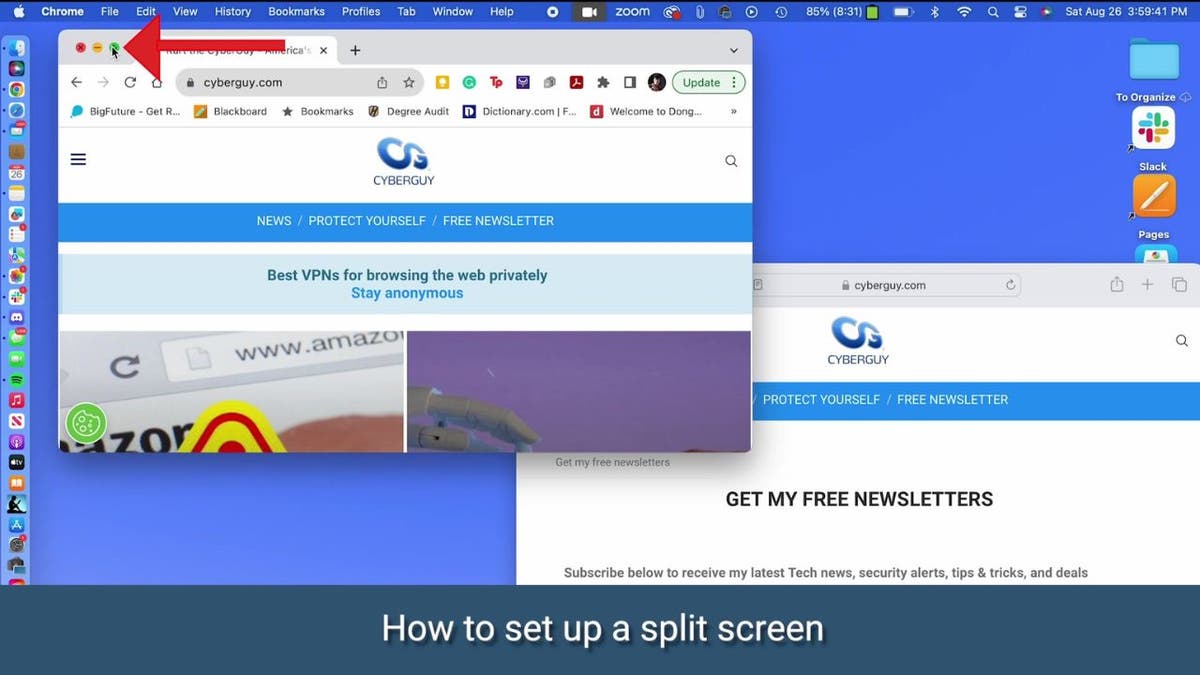 Screenshot of a Mac home screen.