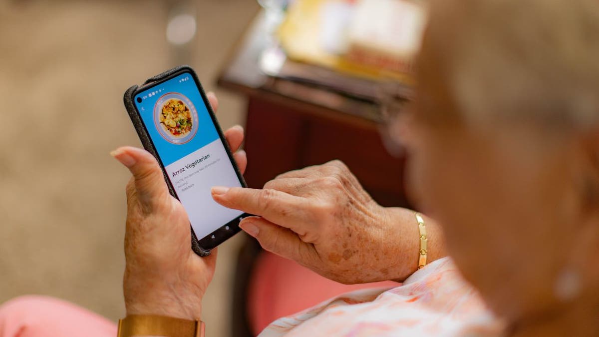 Susie is ordering from Wing delivery service on her smartphone