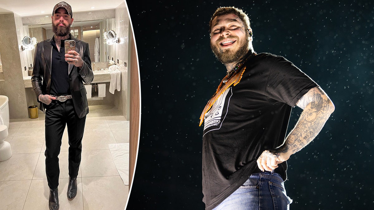 Post Malone flaunts weight loss after revealing his secret to dropping ...