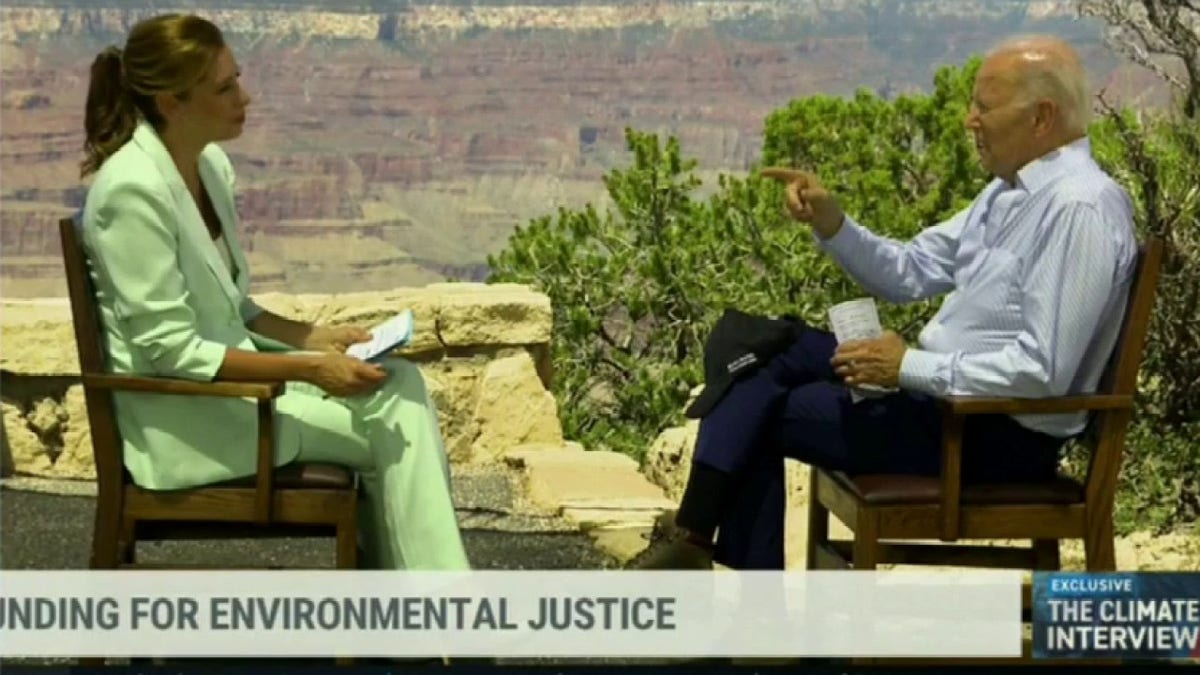 Meteorologist Stephanie Abrams interviews President Biden.
