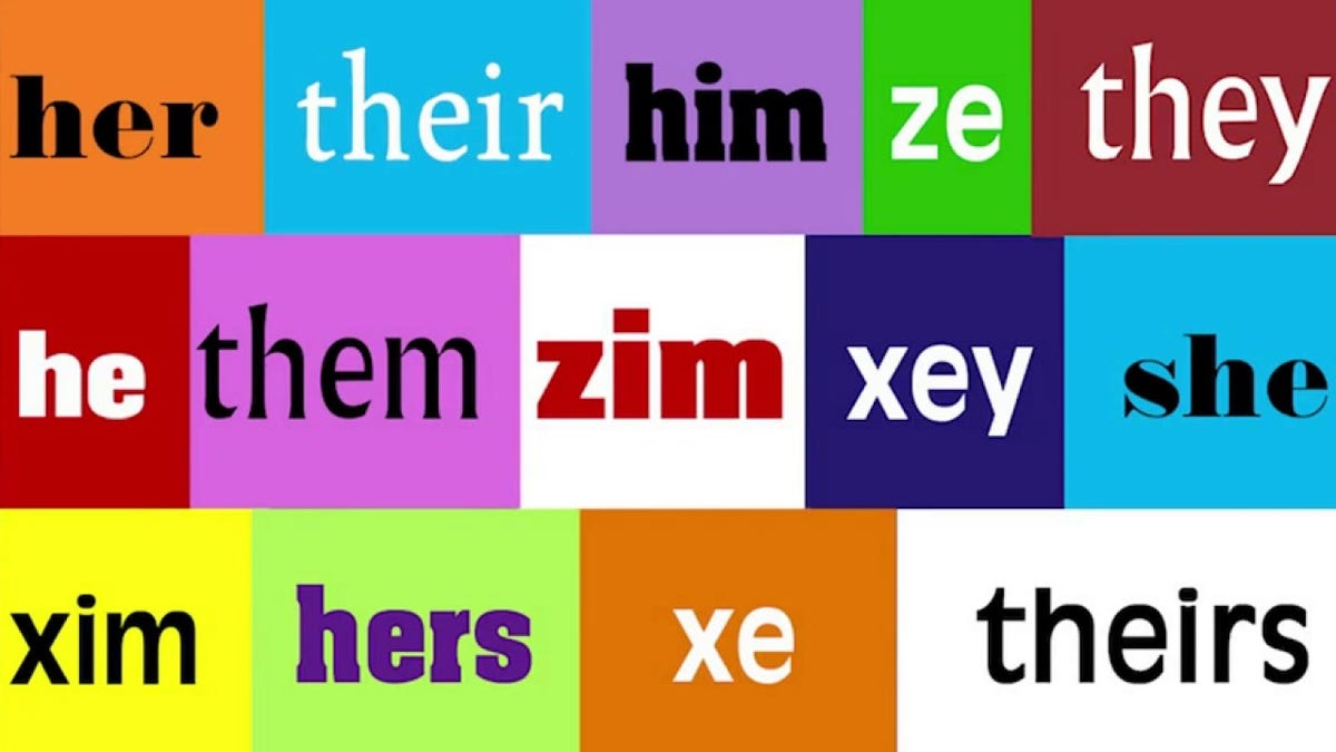a compilation of different types of pronouns