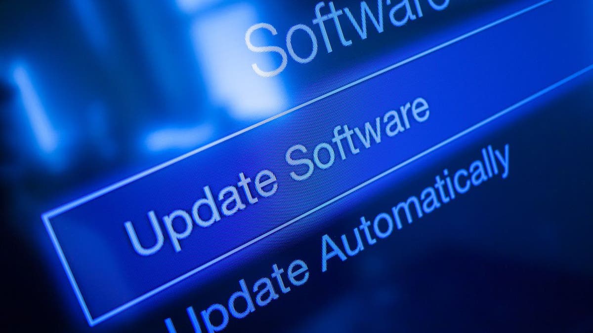 Computer software update stock image