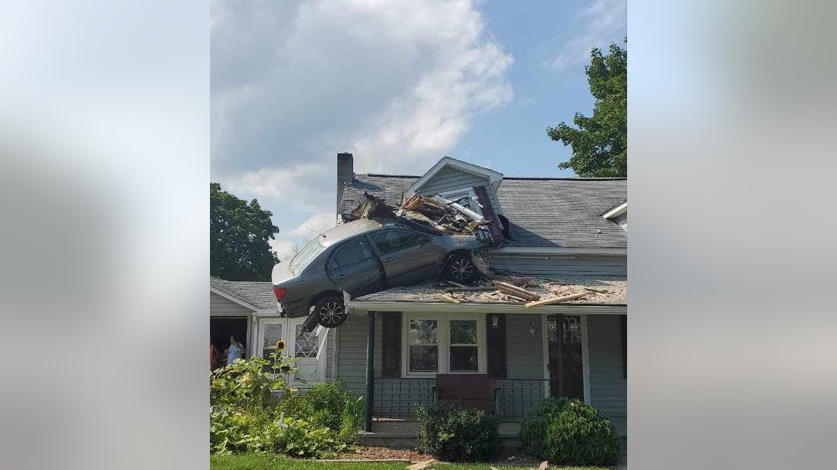 Car crashes into second floor of Pennsylvania home in 'intentional
