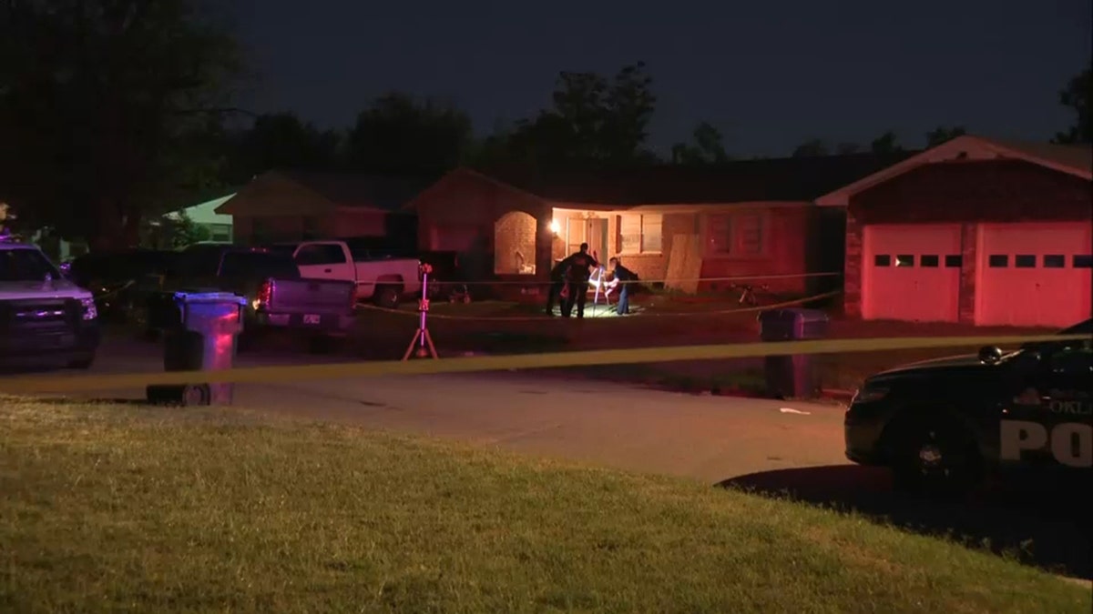 The home, police tape