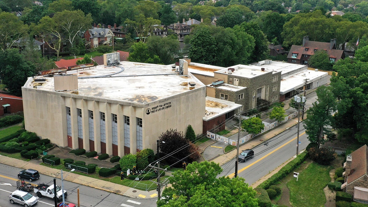 Tree of Life synagogue aerial view