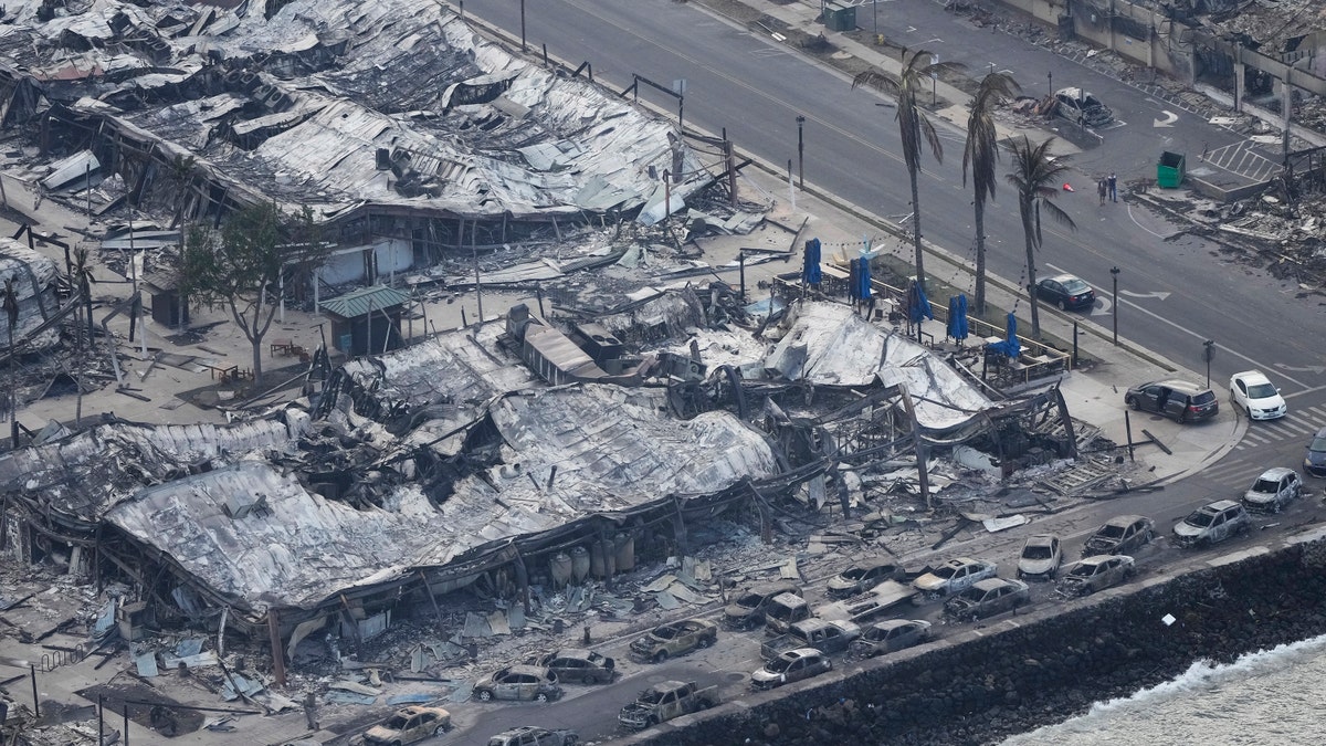 Damage in Lahaina on Maui after wildfire