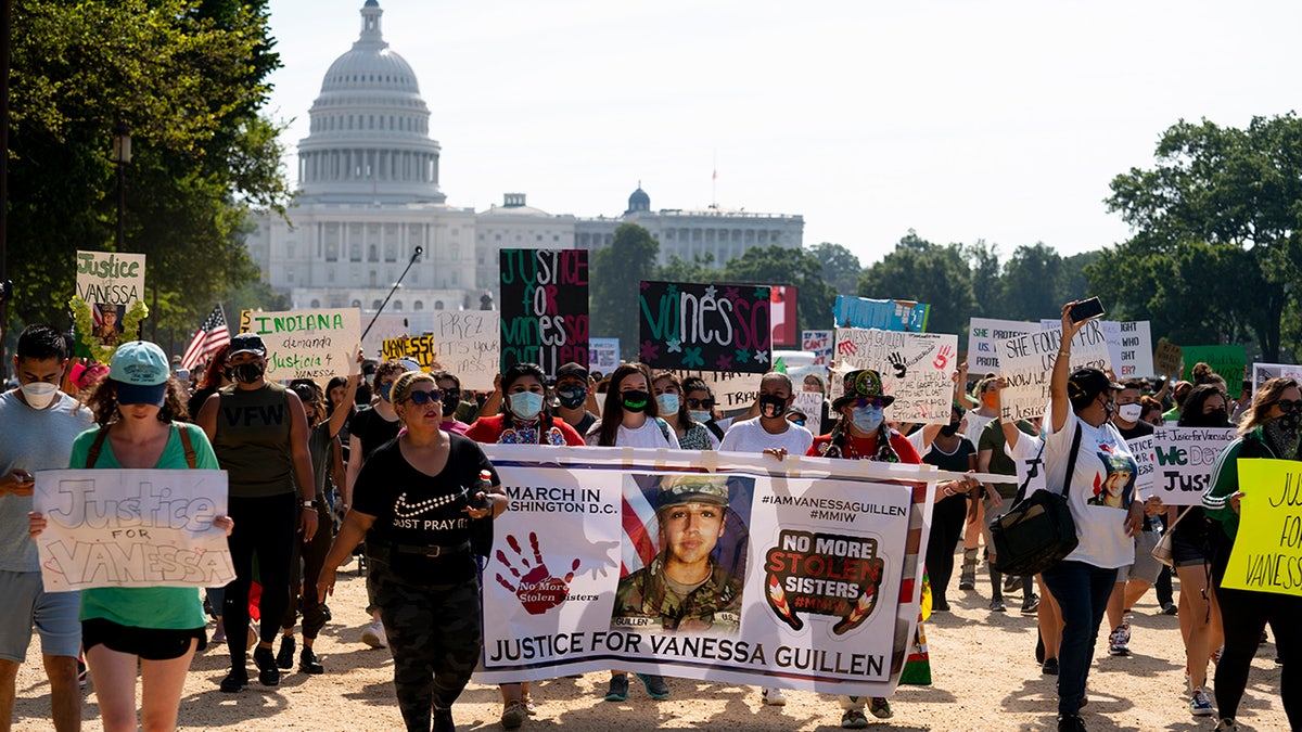 Vanessa Guillen march in front of US Capitol