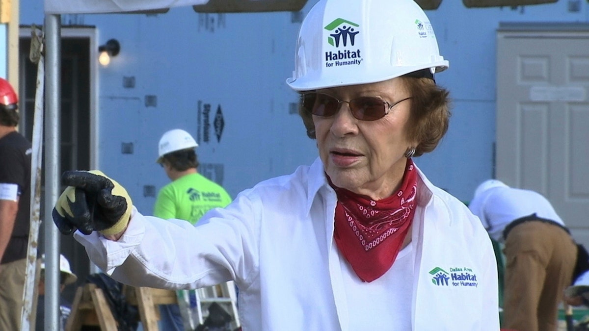 Rosalynn Carter wearing a hat