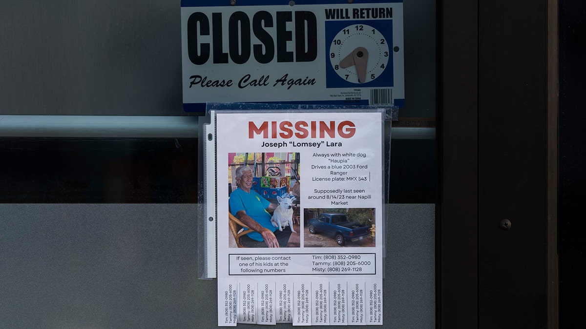 A missing person sign