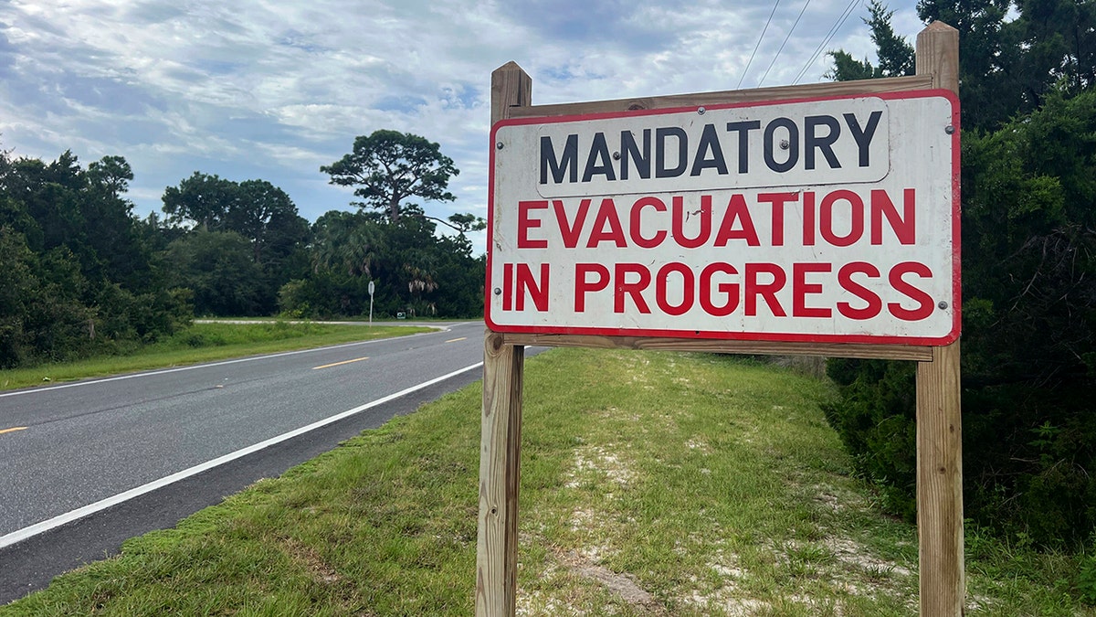 An evacuation sign