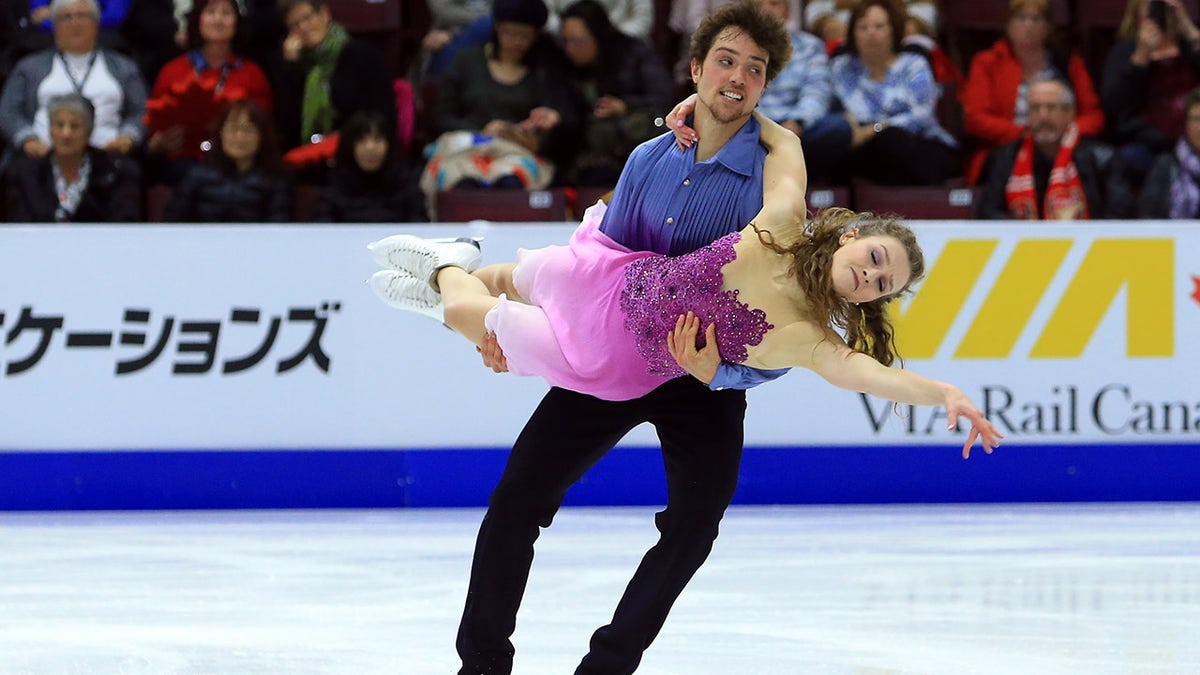 Alexandra Paul and Mitchell Islam in the ice dancing