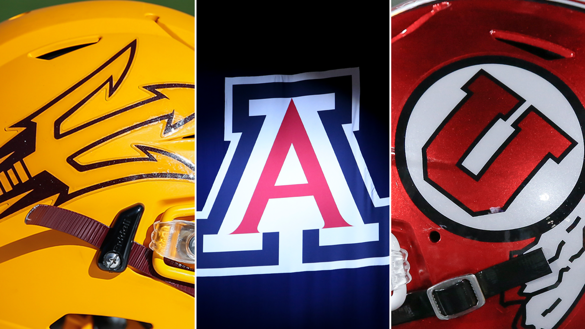 Arizona State, Arizona and Utah logos side by side