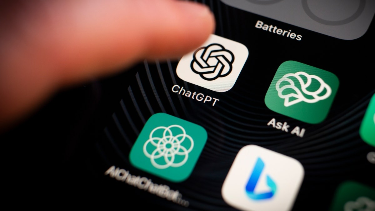 chatGPT icon, ASK AI icon seen on smartphone