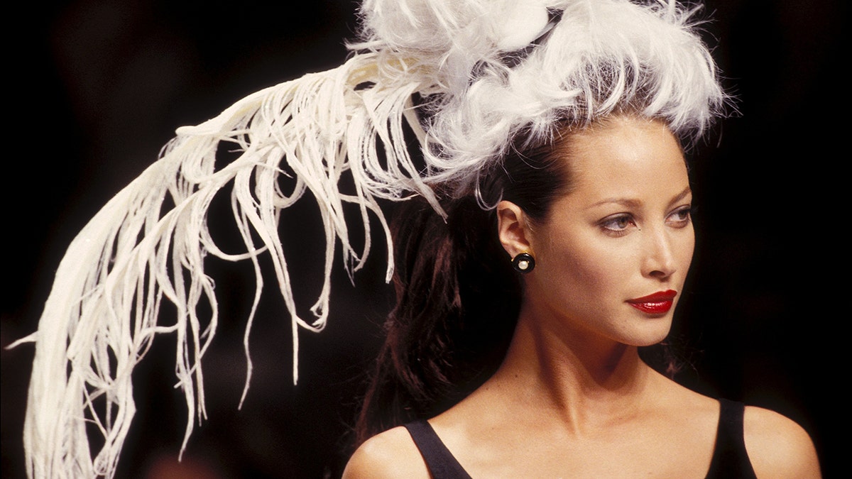 Christy Turlington at a fashion show in 1994