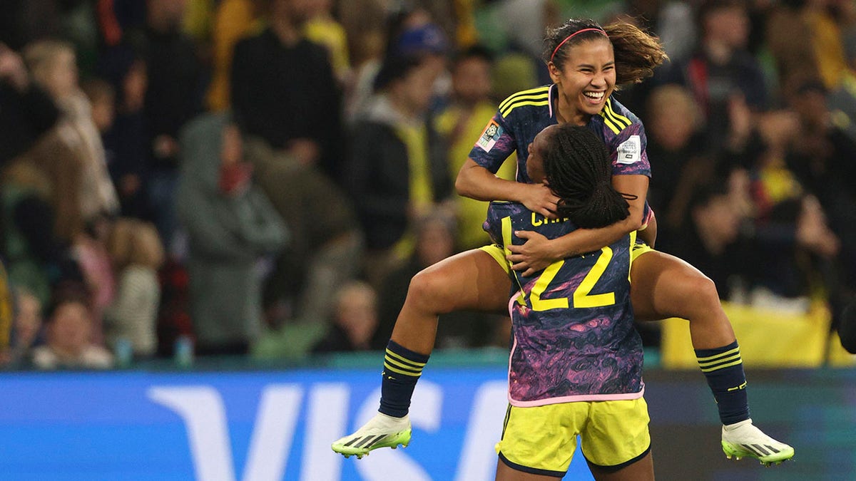 Colombia players celebrate