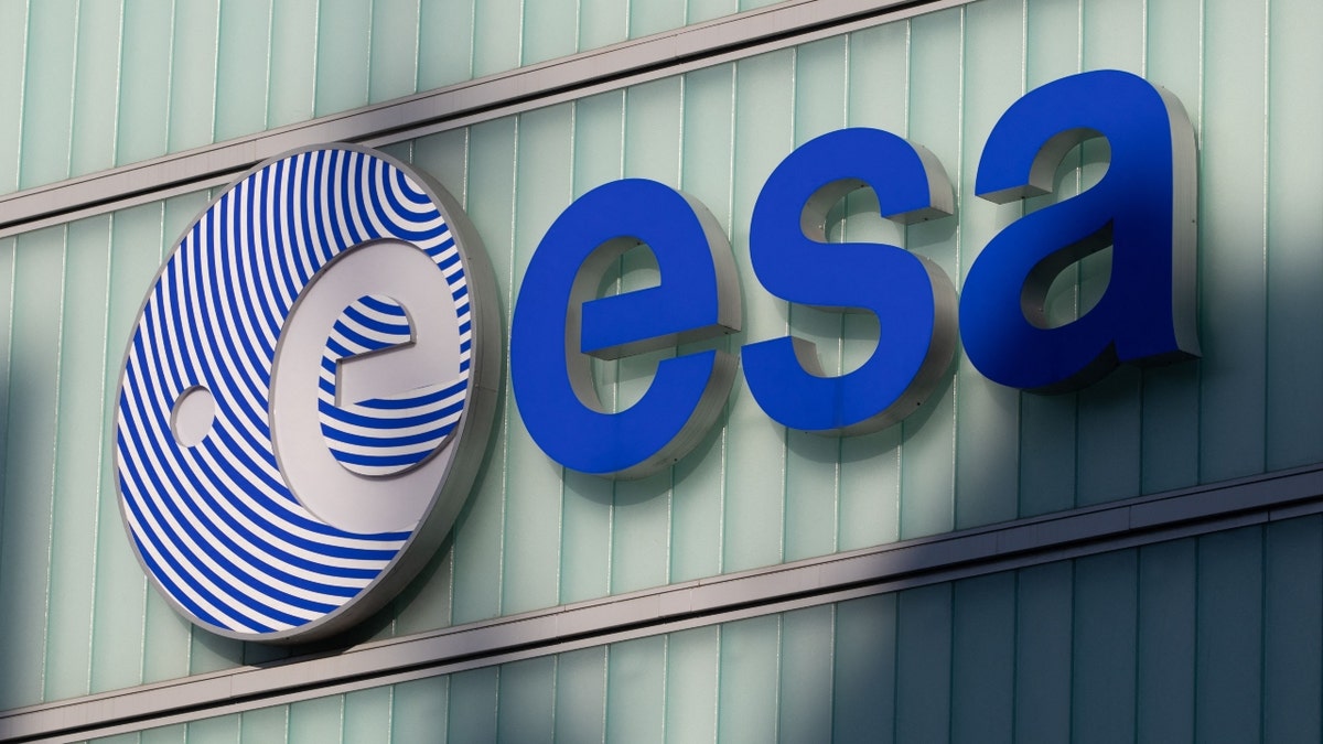 The European Space Station logo on a building