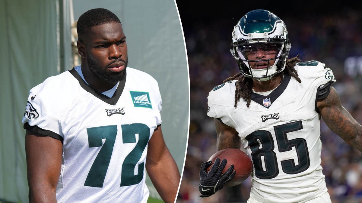 Eagles' Tyrie Cleveland, Moro Ojomo carted off the field with neck injuries  in preseason game
