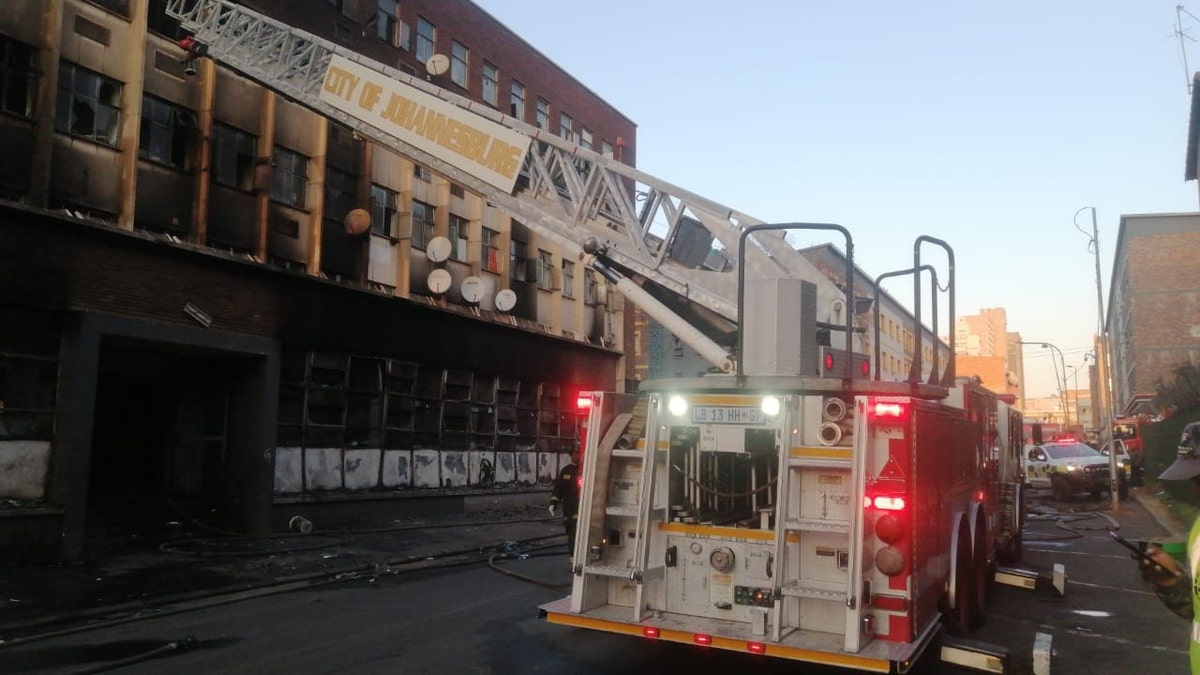 Fire in downtown Johannesburg