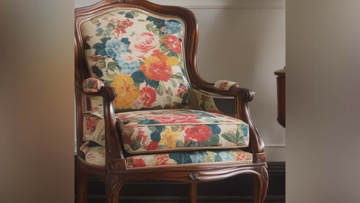 floral arm chair refurbished