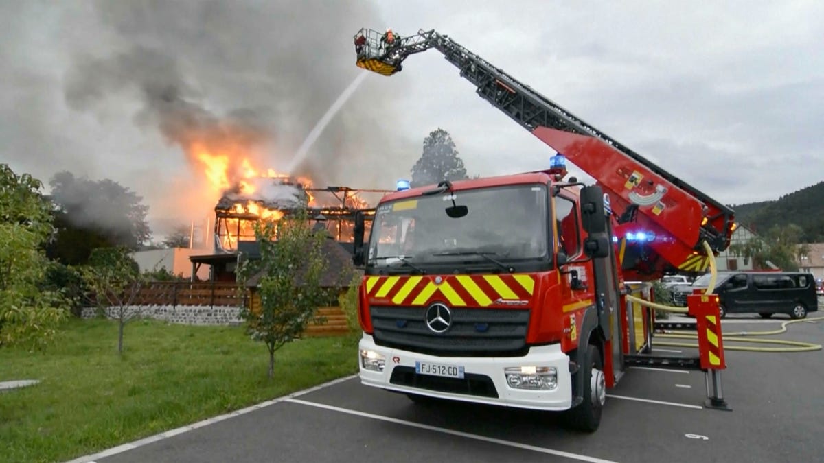 Firefighters respond to blaze at home in eastern France