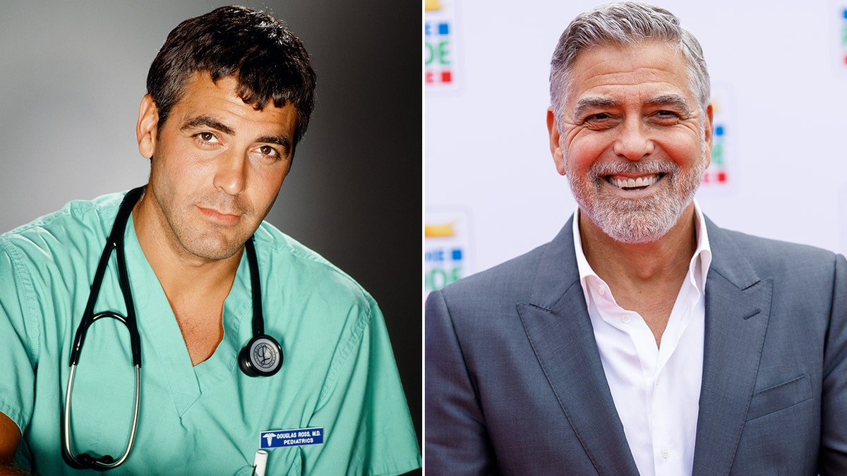 George Clooney then and now split