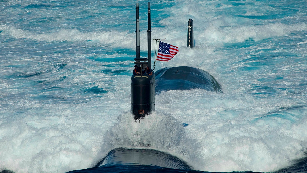 U.S. submarine at sea