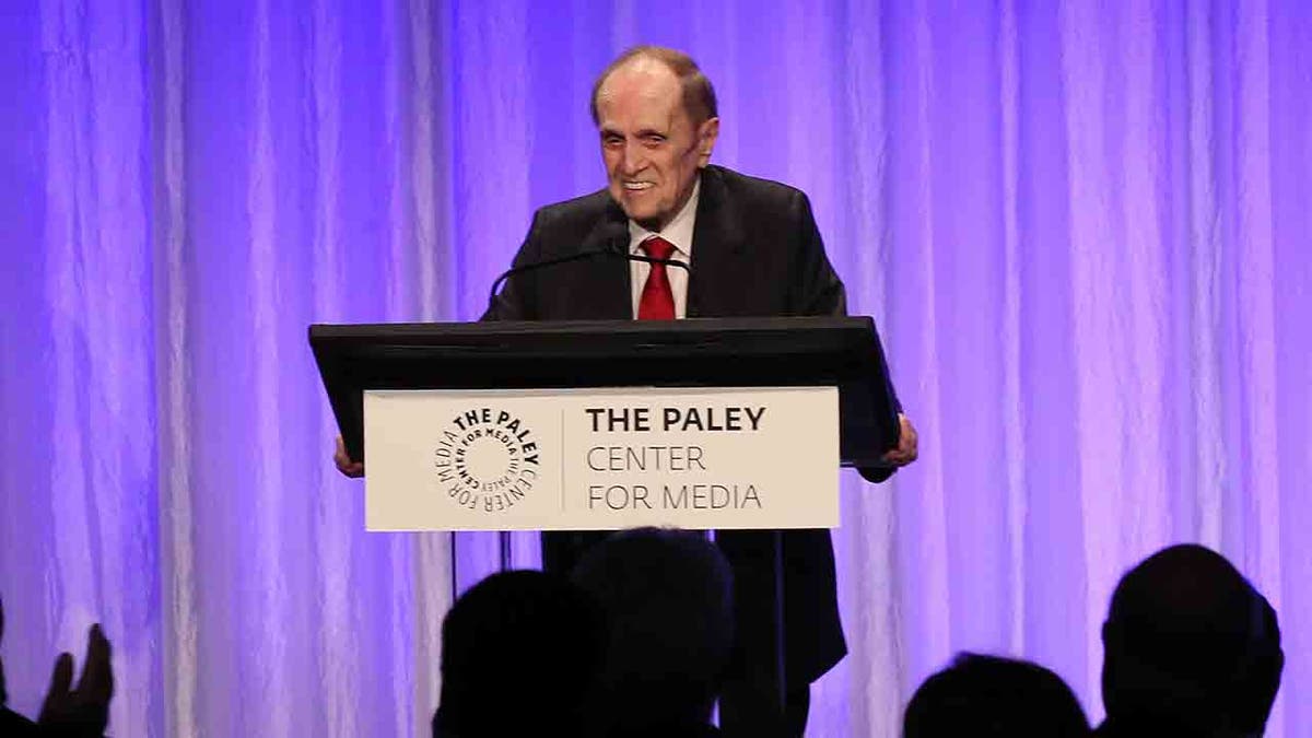 Bob Newhart at a dais