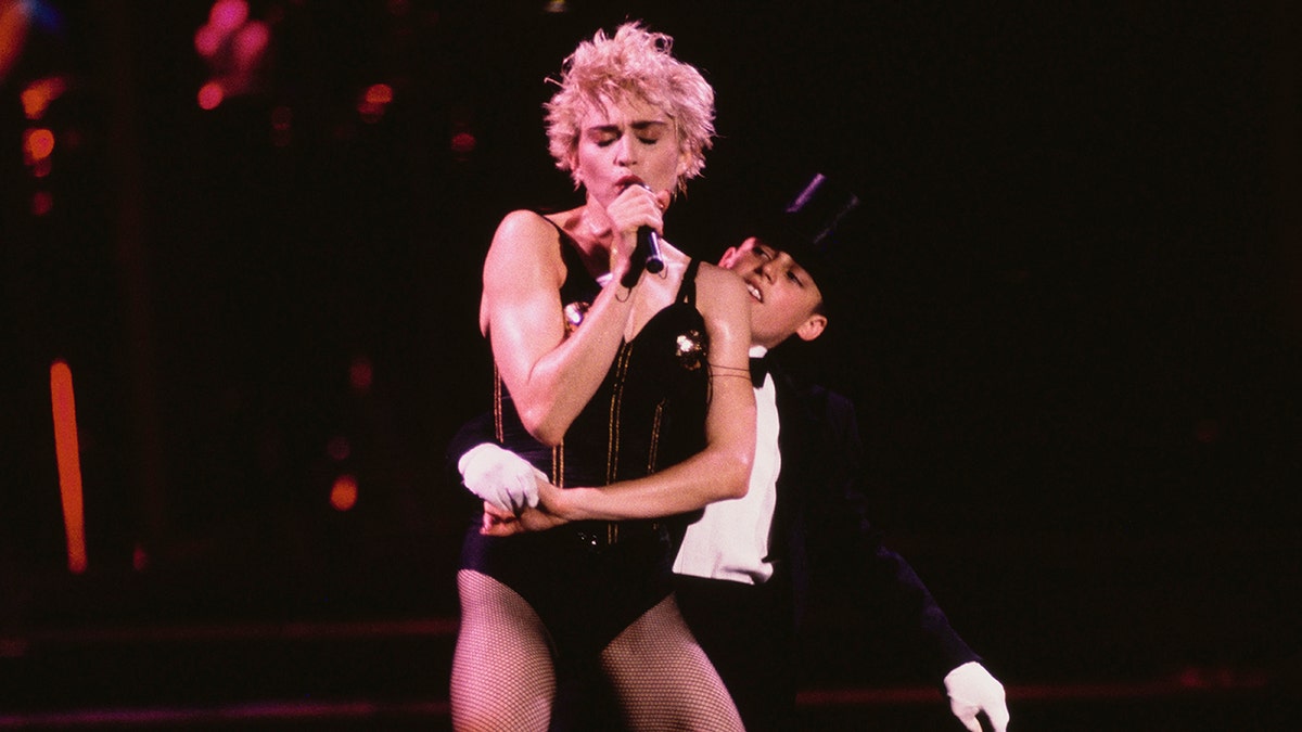 Madonna performing