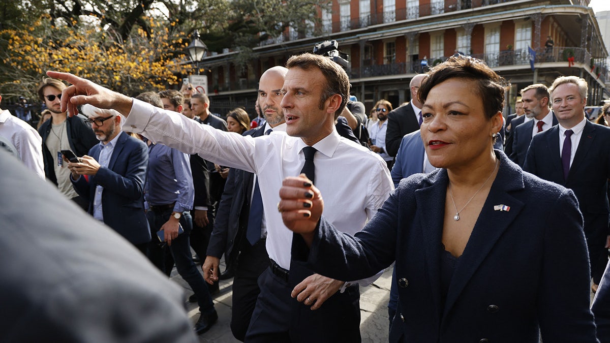 New Orleans mayor welcomes French president