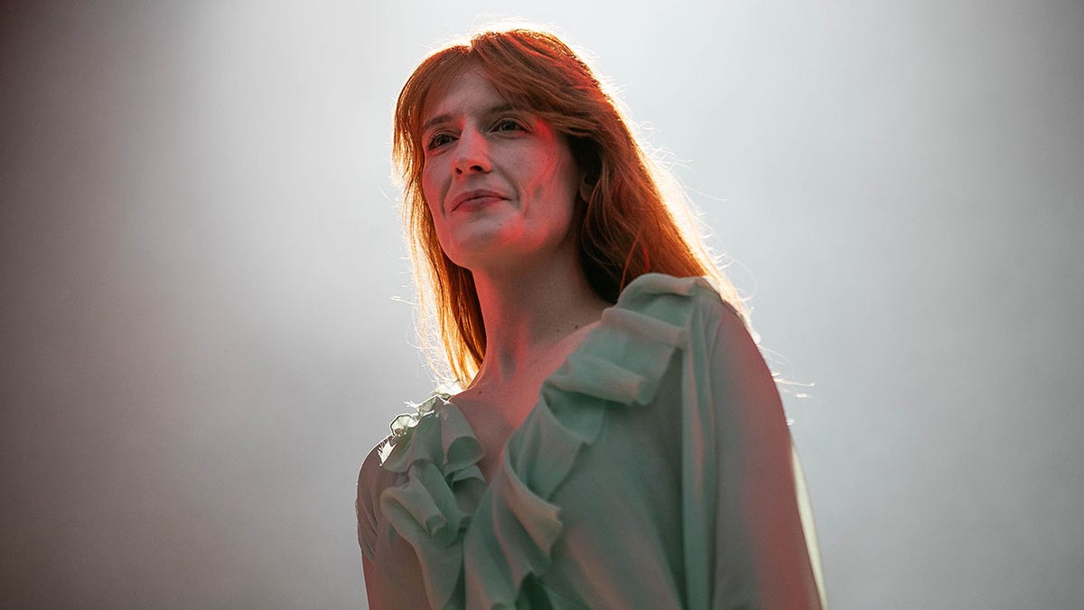 A photo of Florence Welch performing