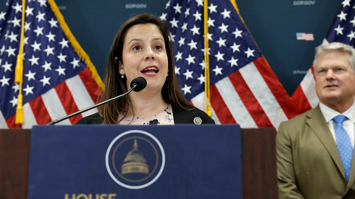 Stefanik at podium