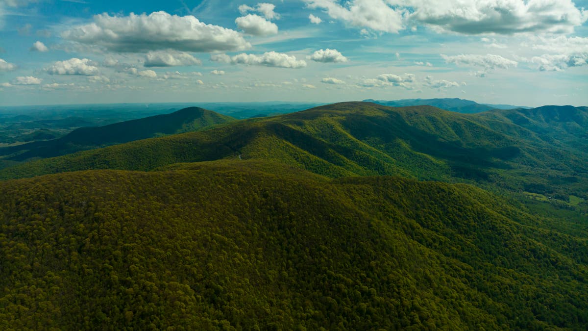 An aerial view of the Appalachian Mountains