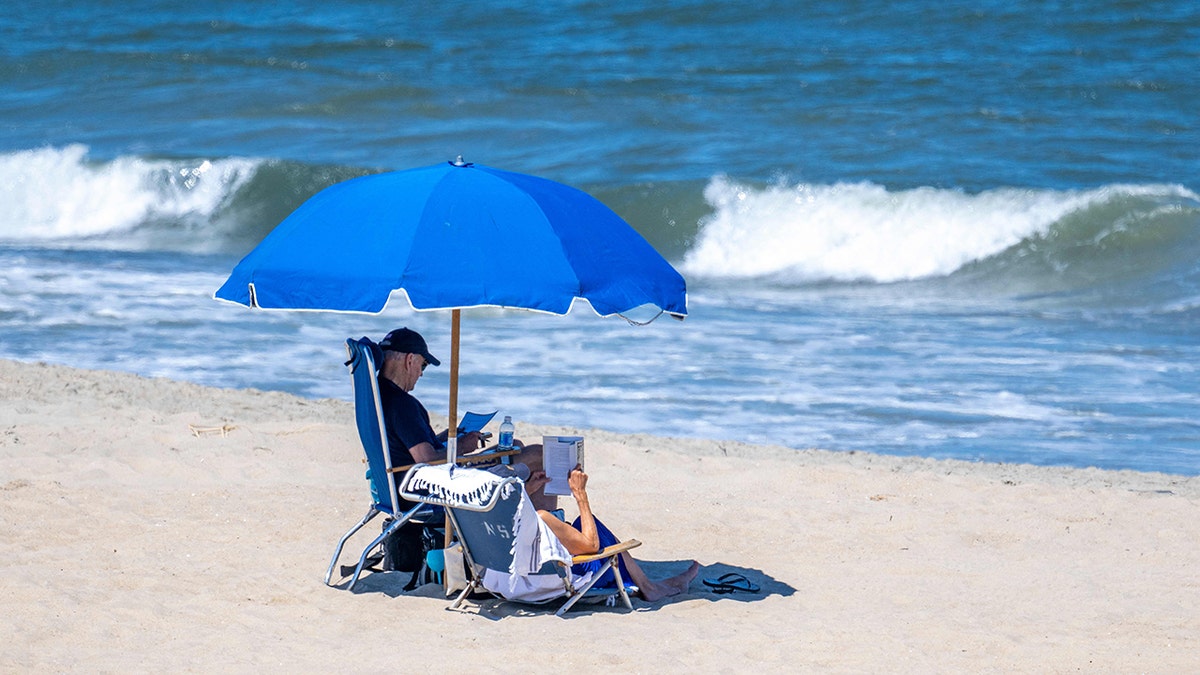 Biden on a beach