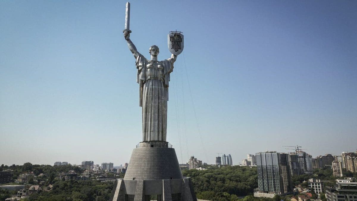 Ukraine Motherland Monument Hammer Sickle Trident