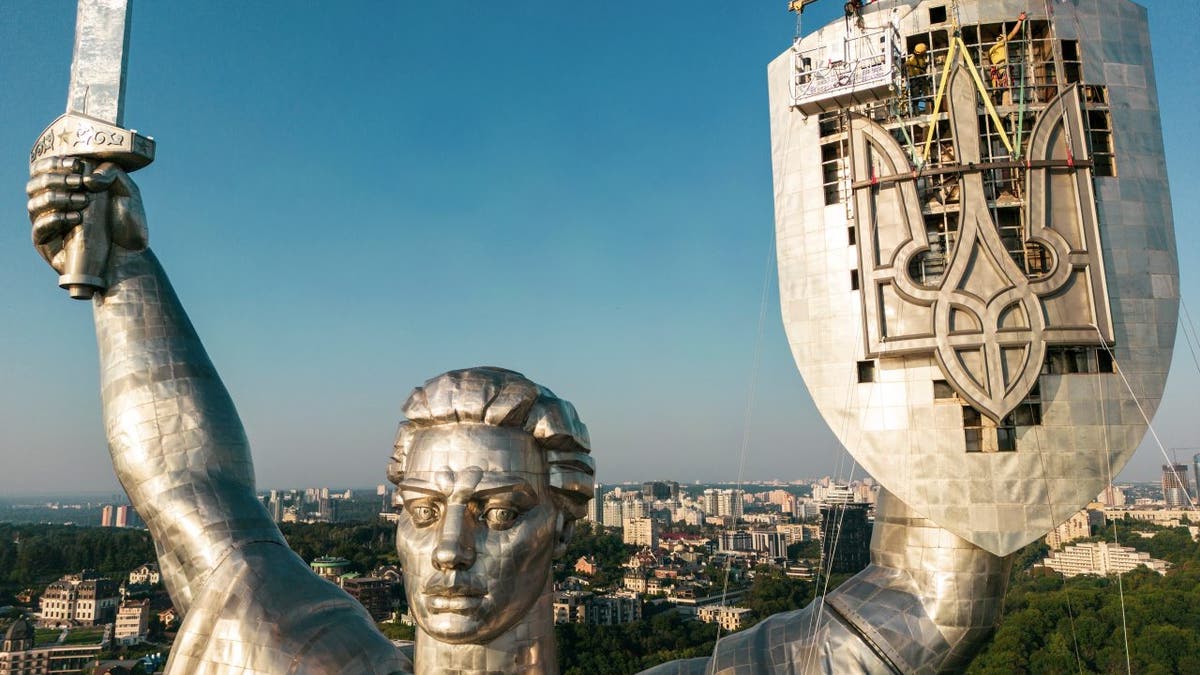 Ukraine Motherland Monument Hammer Sickle Trident